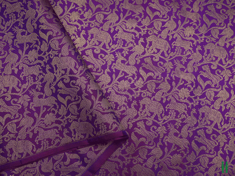 Vanasingaram Zari Design Purple Kanchipuram Blouse Material