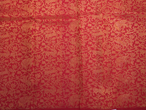 Vanasingaram Design Scarlet Red Unstitched Blouse Material