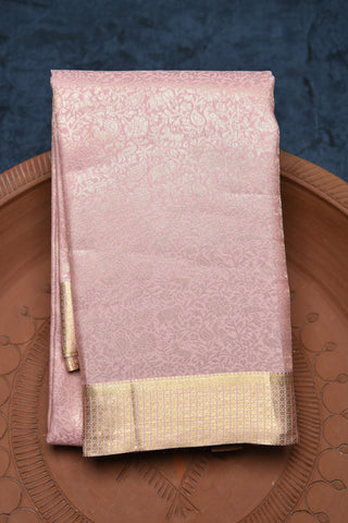 Vanasingaram Design Soft Pink Mysore Silk Saree