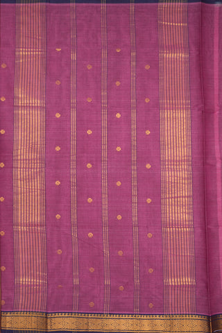 Mayil Kann Zari Border Dusty Purple Venkatagiri Cotton Saree