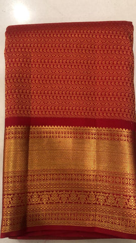 Chilli Red Kanchipuram Silk Saree