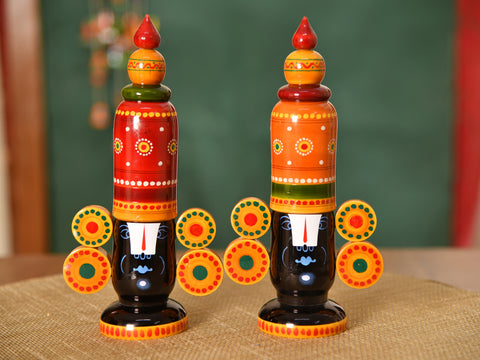 Wooden Channa Patna Showcase Lord Venkateswara Doll