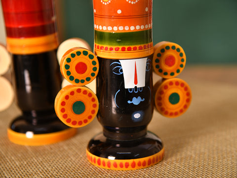 Wooden Channa Patna Showcase Lord Venkateswara Doll