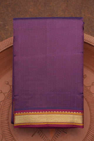 Zari Border Berry Purple Kanchipuram Silk Saree