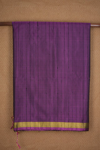 Zari Border Berry Purple Soft Silk Saree