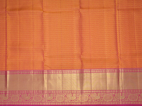 Zari Border Brocade Marigold Orange Pavadai Sattai Material