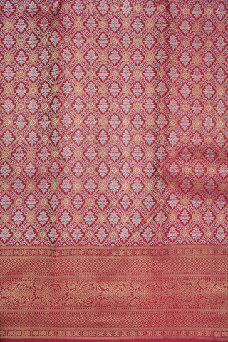 Zari Border In Brocade Berry Red Kanchipuram Silk Saree