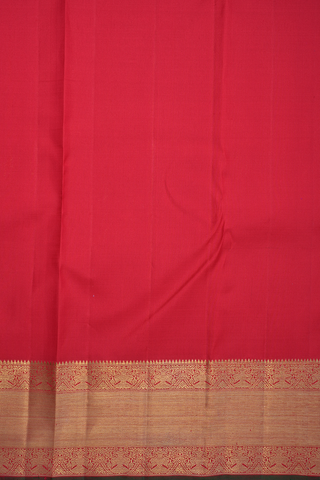 Zari Border In Brocade Chilli Red Kanchipuram Silk Saree