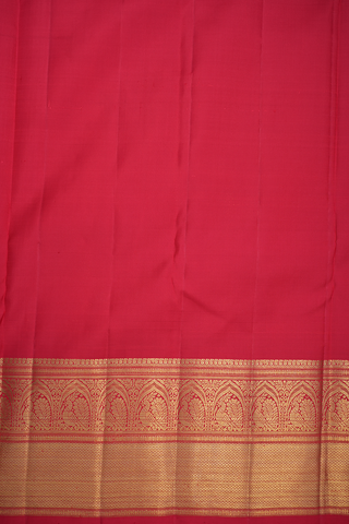 Zari Border In Brocade Crimson Red Kanchipuram Silk Saree