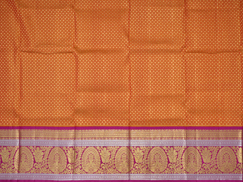 Zari Border In Brocade Honey Orange Pavadai Sattai Material