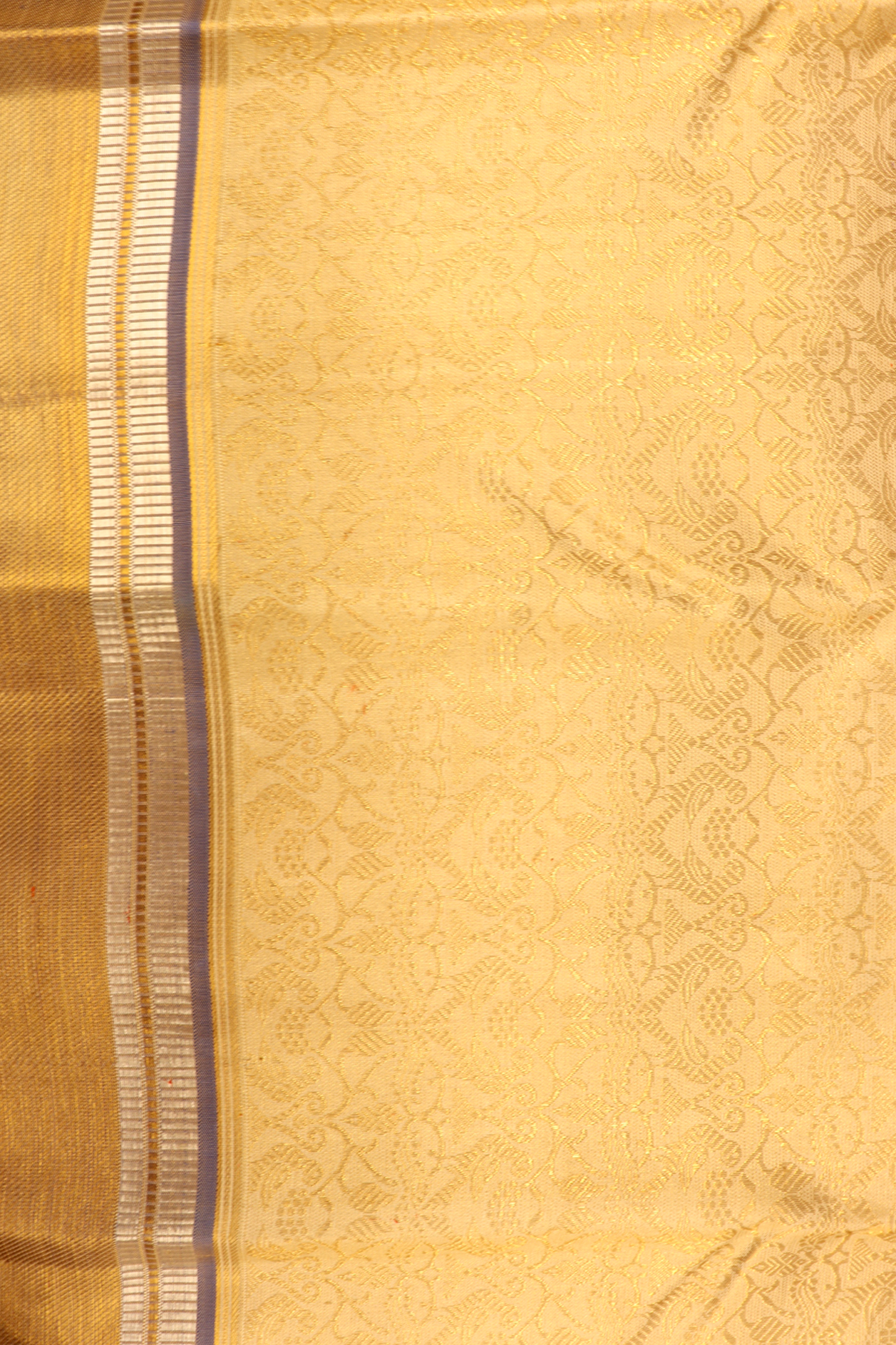 Zari Border In Brocade Pastel Yellow Kanchipuram Silk Saree