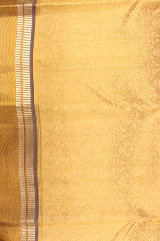 Zari Border In Brocade Pastel Yellow Kanchipuram Silk Saree