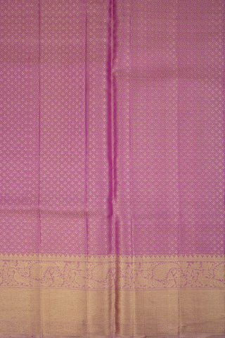Zari Border In Brocade Pink Tissue Kanchipuram Silk Saree