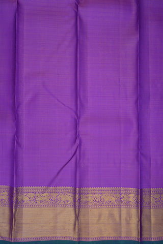 Zari Border In Brocade Purple Kanchipuram Silk Saree