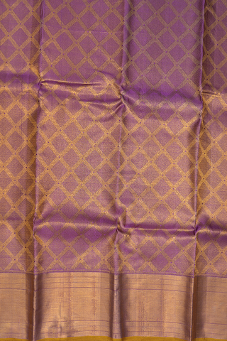 Zari Border In Brocade Purple Tissue Kanchipuram Silk Saree