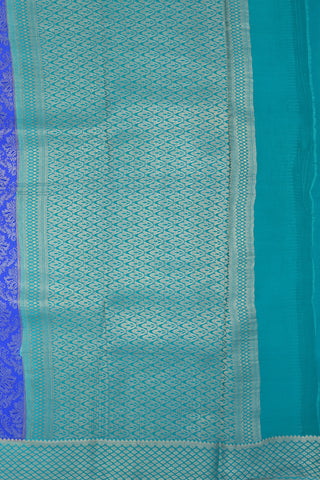 Zari Border In Brocade Royal Blue Mysore Silk Saree