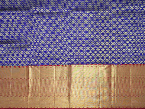 Zari Border In Brocade Royal Blue Pavadai Sattai Material