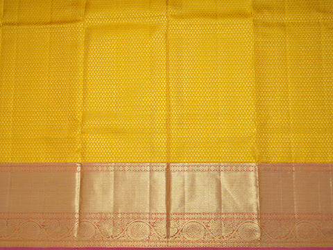 Zari Border In Brocade Royal Yellow Pavadai Sattai Material