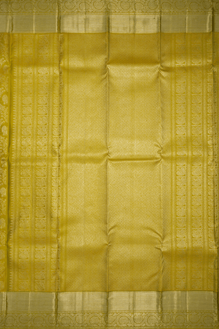 Zari Border In Brocade Sunflower Yellow Kanchipuram Silk Saree