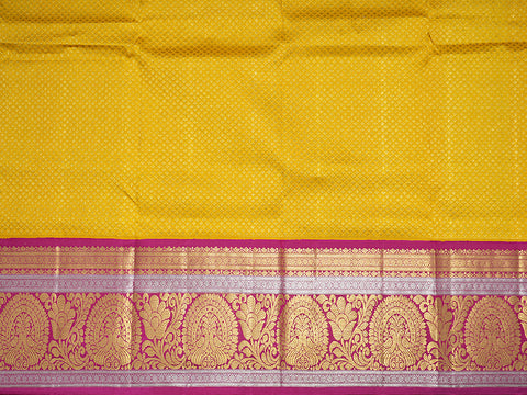 Zari Border In Brocade Yellow Pavadai Sattai Material