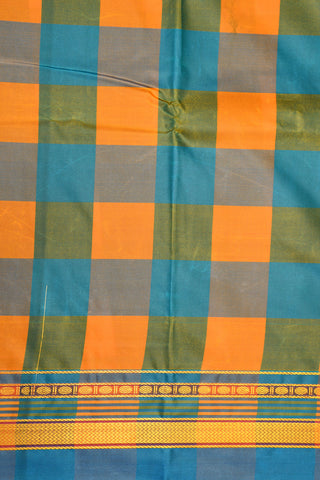 Zari Border With Multicolor Checks Apoorva Art Silk Saree