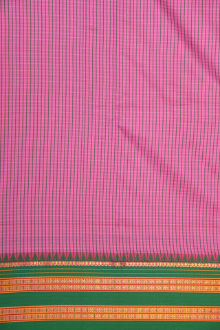 Zari Border In Checks Rose Pink Apoorva Art Silk Saree