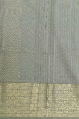 Zari Border In Plain Grey Maheswari Silk Cotton Saree