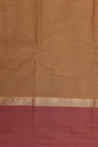 Zari Border In Stripes Maroon Chettinad Cotton Saree