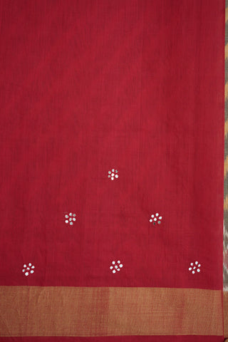 Zari Border Multicolor Pochampally Kora Silk Cotton Saree