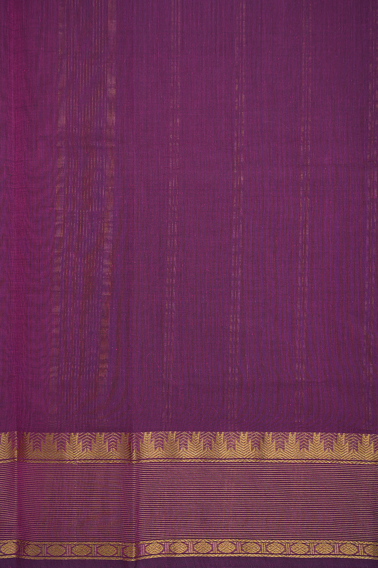 Zari Border Plain Berry Purple Venkatagiri Cotton Saree
