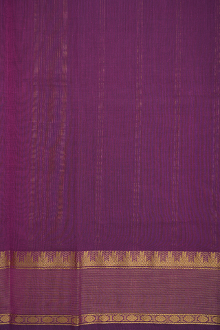 Zari Border Plain Berry Purple Venkatagiri Cotton Saree