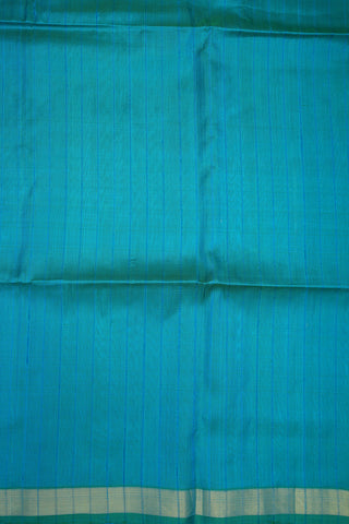 Zari Border Plain Cerulean Blue Soft Silk Saree