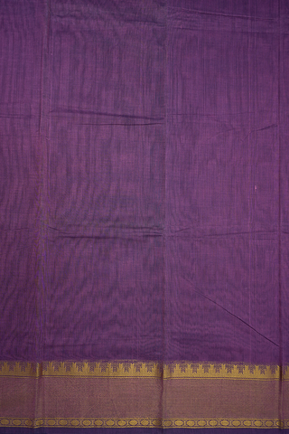 Zari Border Plain Dusty Purple Venkatagiri Cotton Saree