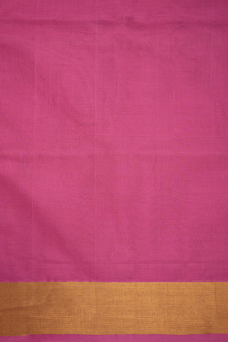 Zari Border Plain Pink Venkatagiri Cotton Saree