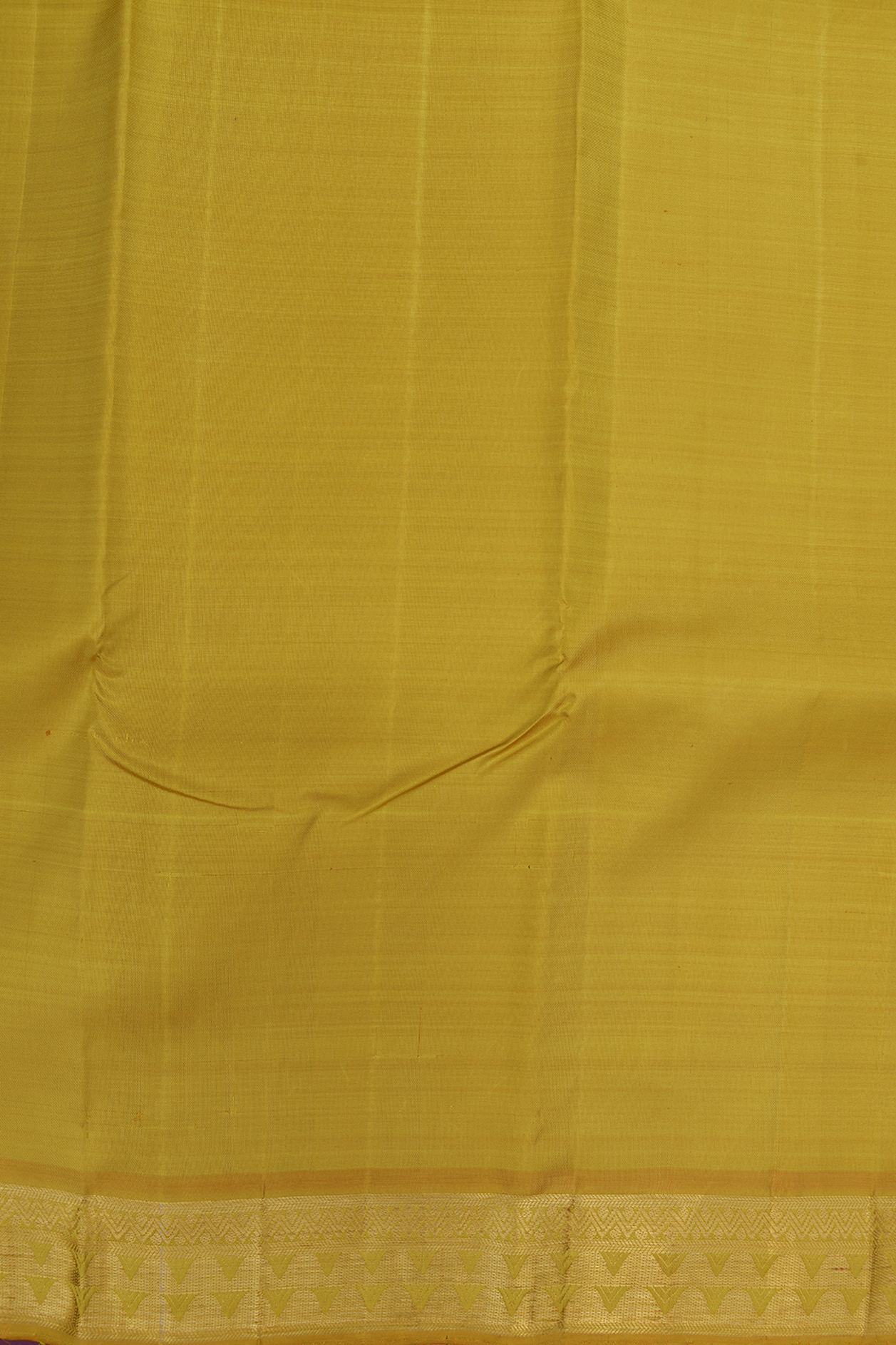 Zari Border Plain Sunflower Yellow Kanchipuram Silk Saree
