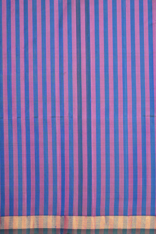Zari Border Purple And Berry Blue Soft Silk Saree