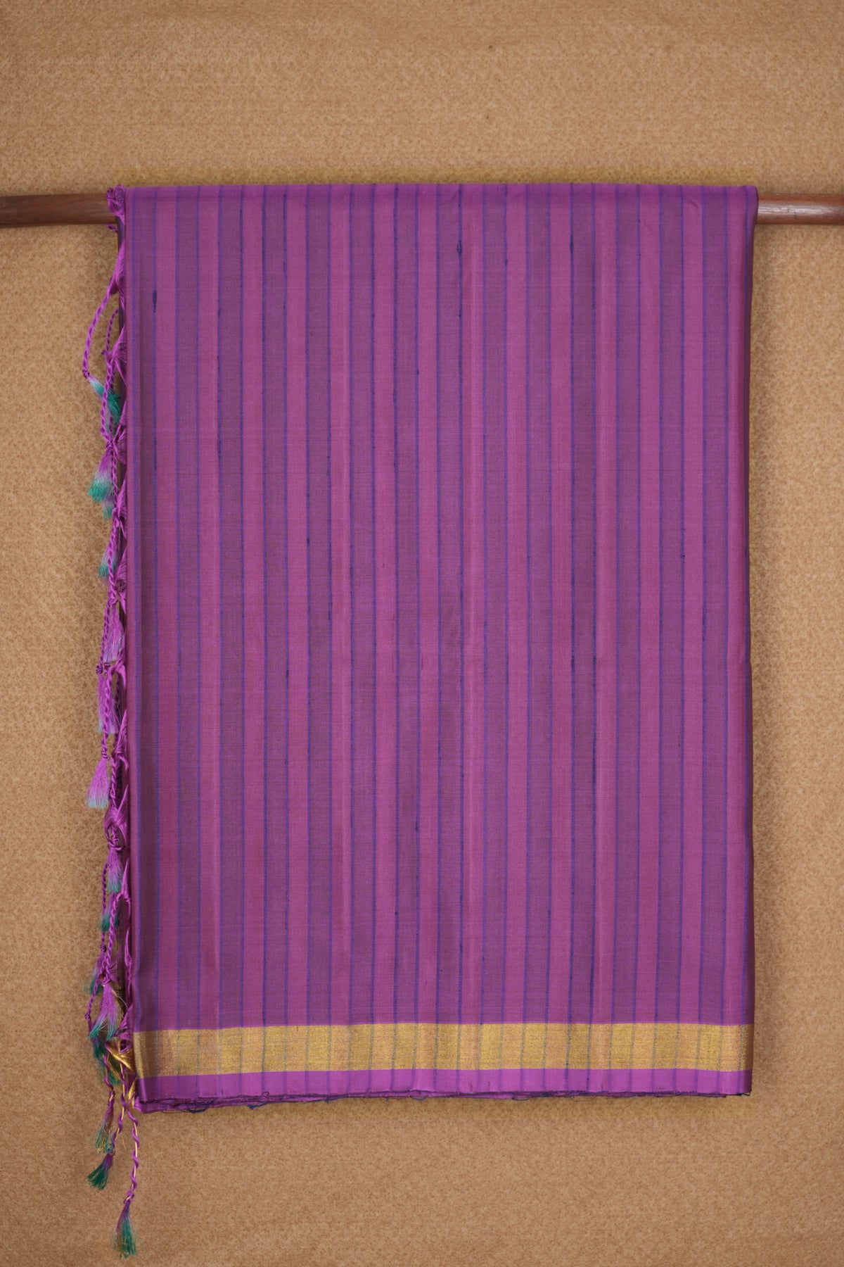 Zari Border Purple Soft Silk Saree