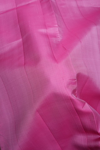 Zari Border Rani Pink Kanchipuram Nine Yards Silk Saree