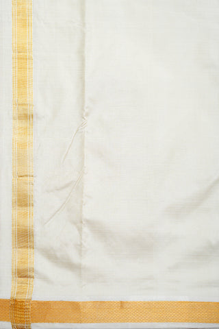 Zari Border Solid Gold Tissue Silk Dhoti Angavastram Set