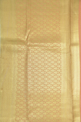 Zari Border With Checks And Kolam Design Off White Mysore Silk Saree