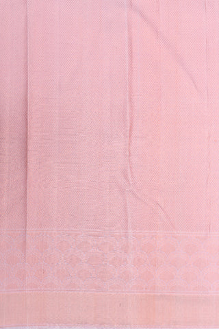 Copper Zari Creepers Design Pastel Pink Kanchipuram Silk Saree