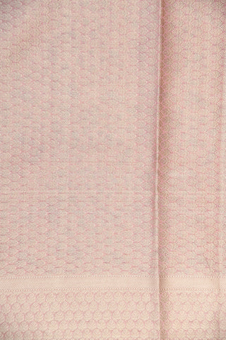 Zari Border With Creepers Design Pink Semi Kota Cotton Saree