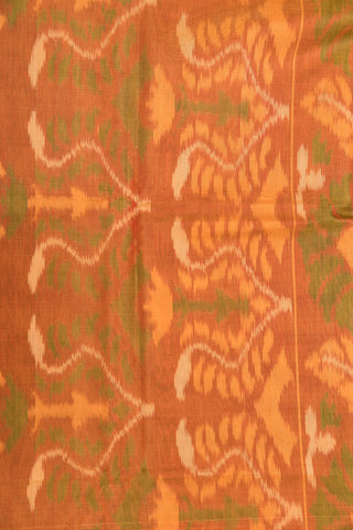 Zari Border With Geometric Pattern Burgundy Kora Silk Cotton Saree