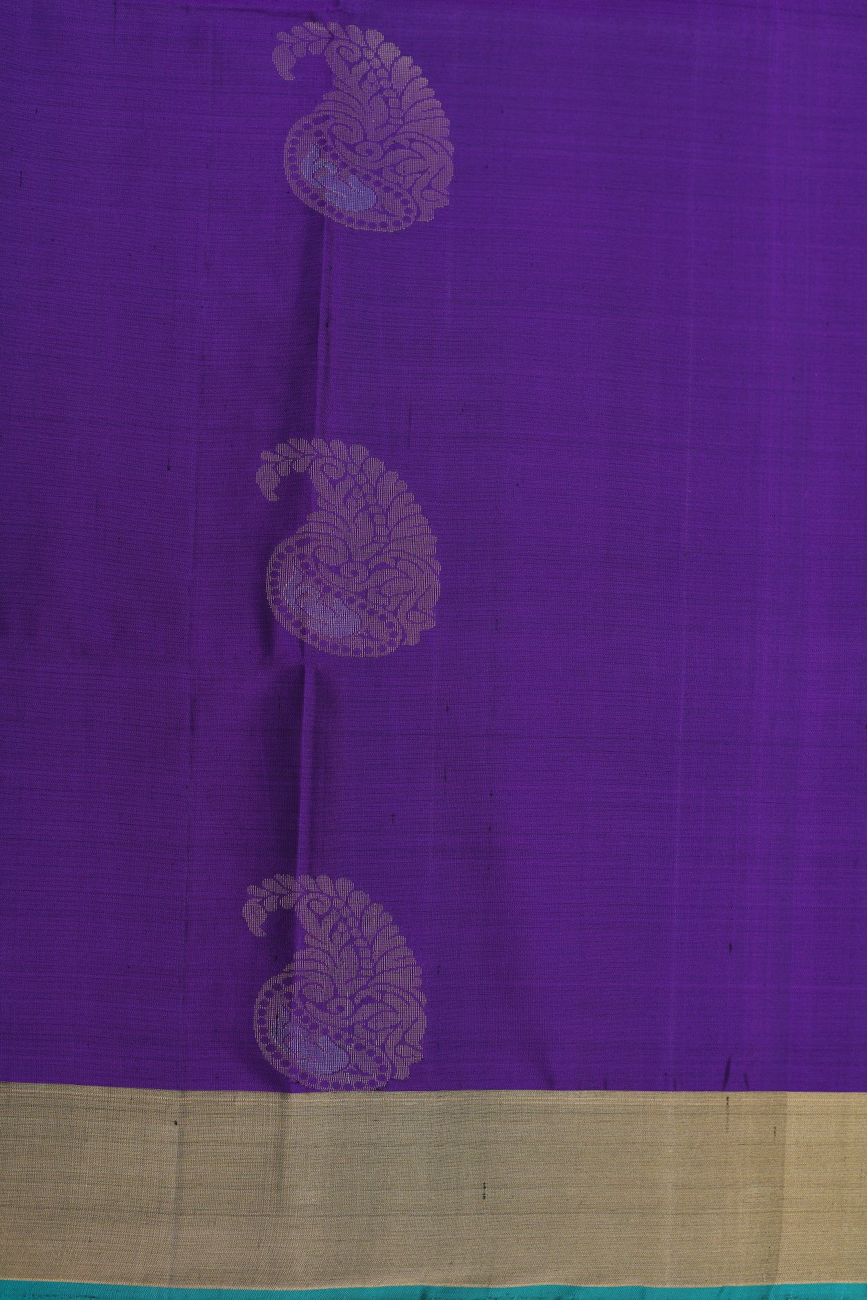 Paisley Buttas Brinjal Purple Soft Silk Saree