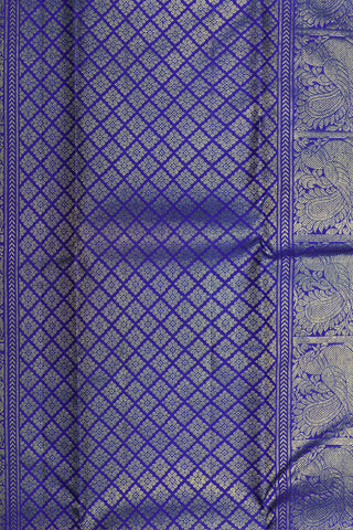 Zari Border With Palum Pazhamum Kattam Multicolor Kanchipuram Silk Saree