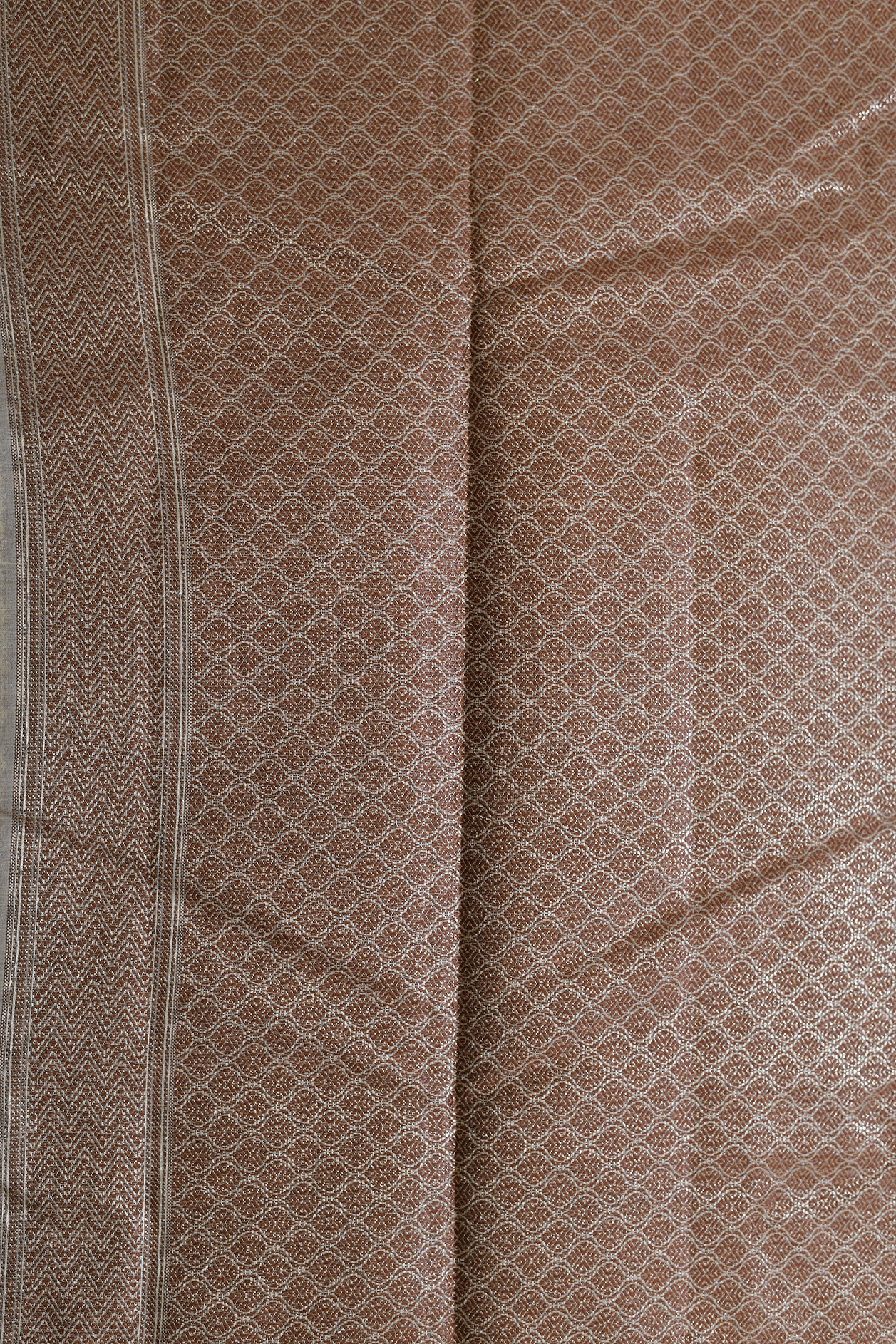 Zari Border With Thread Work Floral Buttas Cream Color Raw Silk Saree