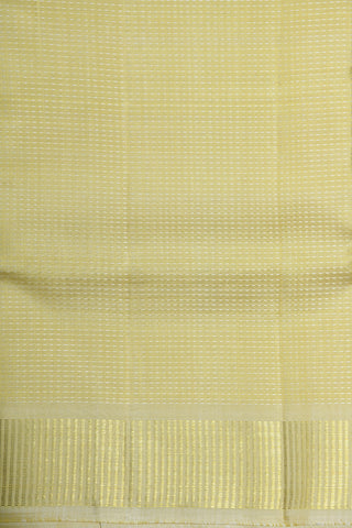 Zari Border With Thread Work Lines Cream Color Silk Dhoti