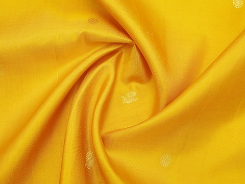 Zari Buttis Golden Yellow Kanchipuram Silk Blouse Material