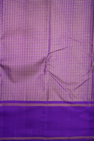 Zari Checked Design Dusty Purple Mathappu Collection