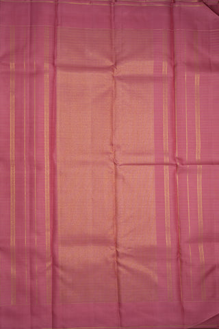 Zari Checked Dusty Pink Kanchipuram Silk Saree